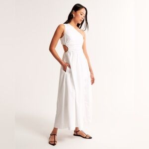 One-Shoulder Cutout Maxi Dress M